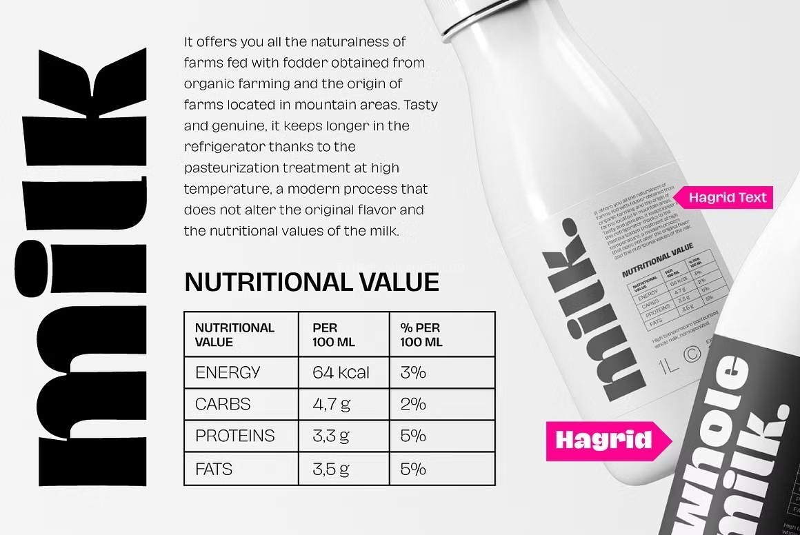 Hagrid高端品牌形象(VI)设计阿拉伯字体家族